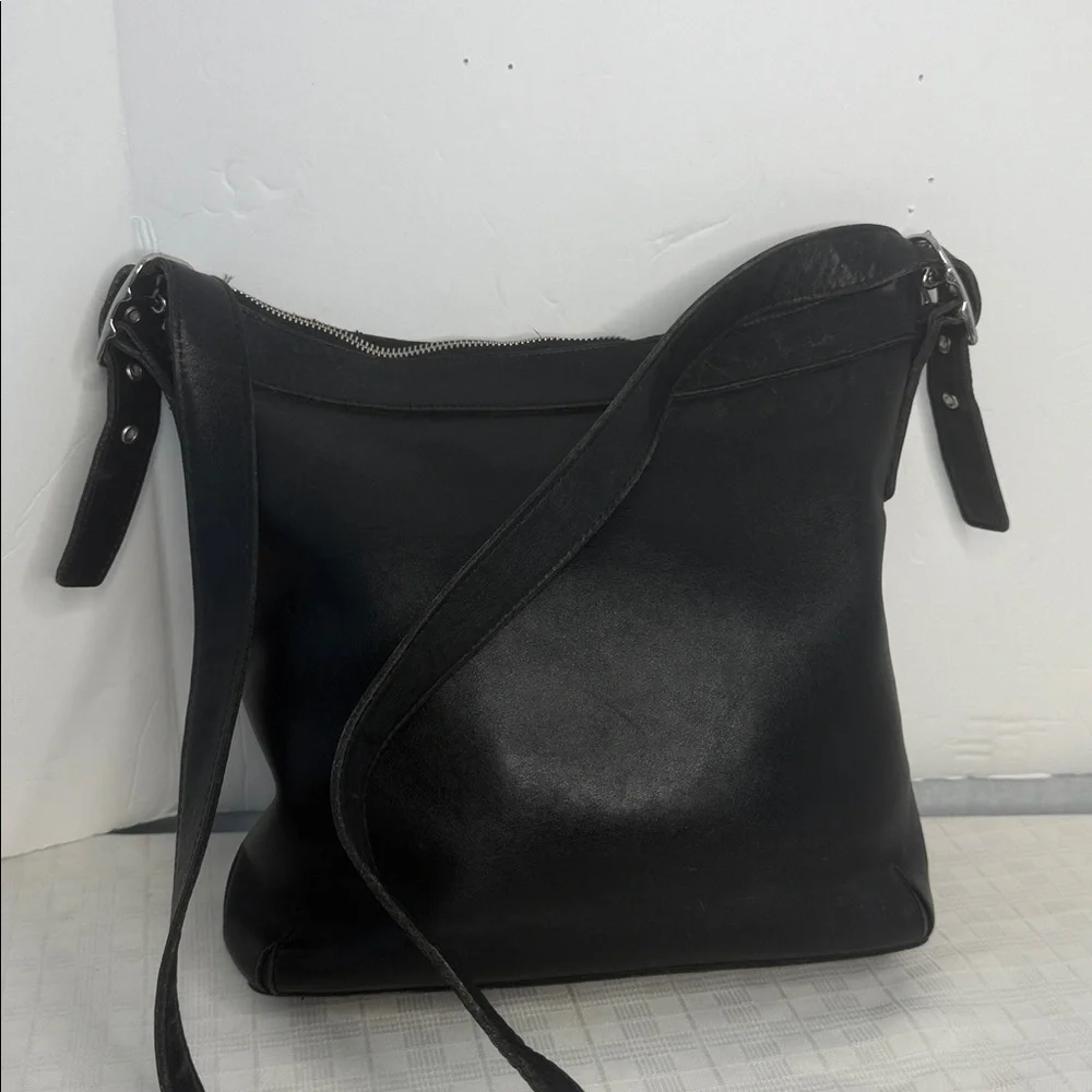 Coach # 9188 Legacy  Duffle Black Leather Crossbody Bag Purse